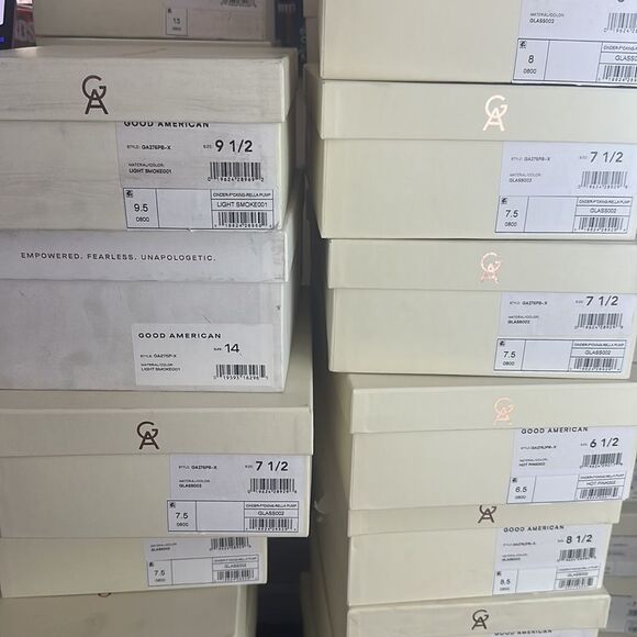 NEW Good American CINDER-F*CKING-RELLA PUMP Light Smoke - Picture 8 of 8